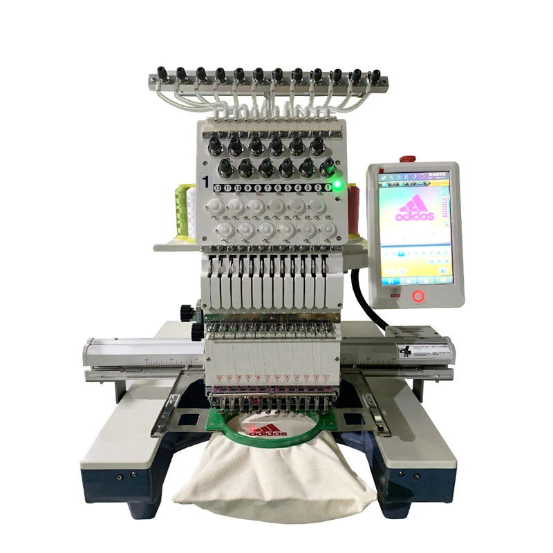 Embroidery machine 12 needles 1 head industrial sewing machine computer hat tshirt Computer Embroidery Machine