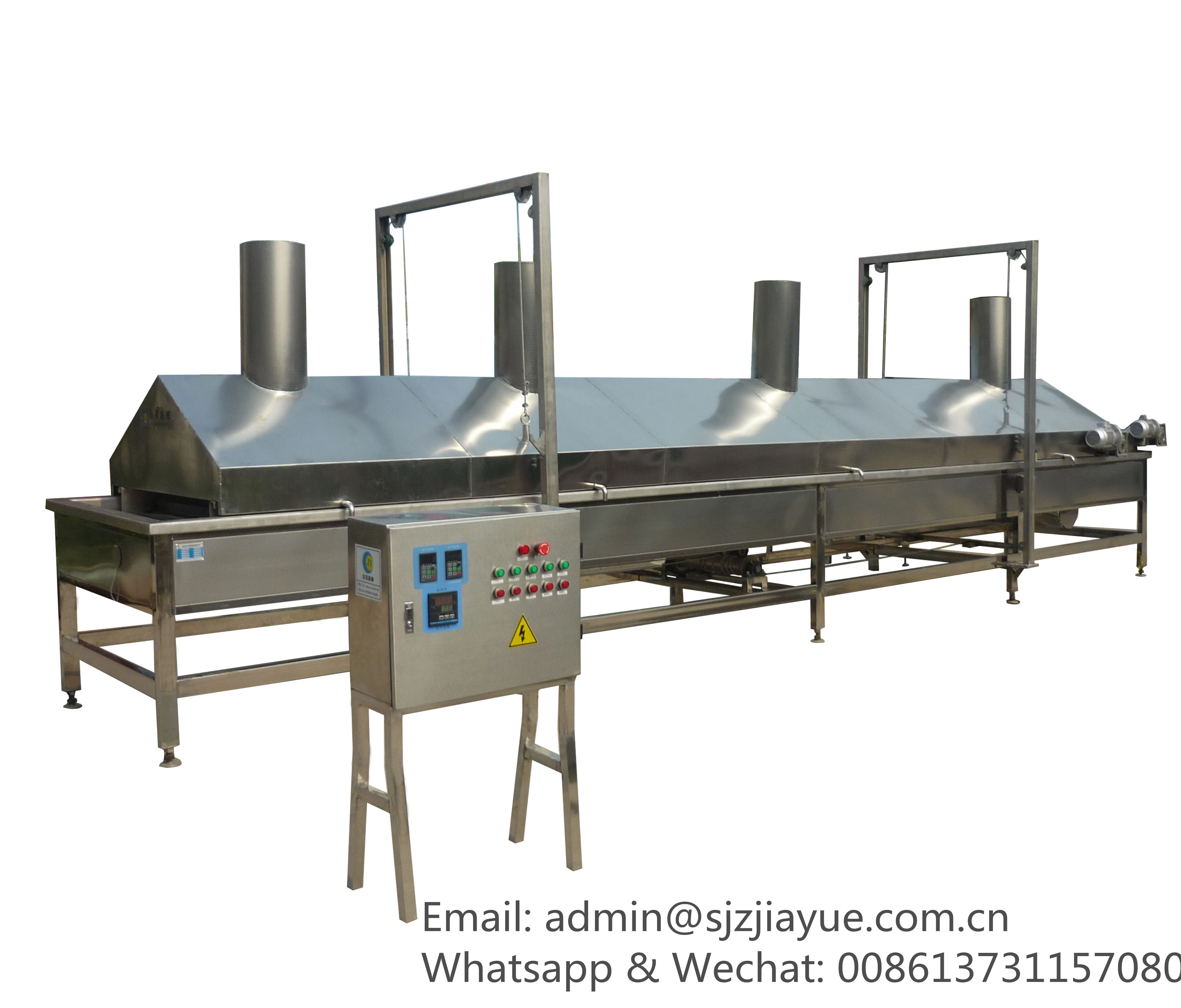 Automatic Lifting Device Continuous Pork Rinds Pork Skin Frying Machine