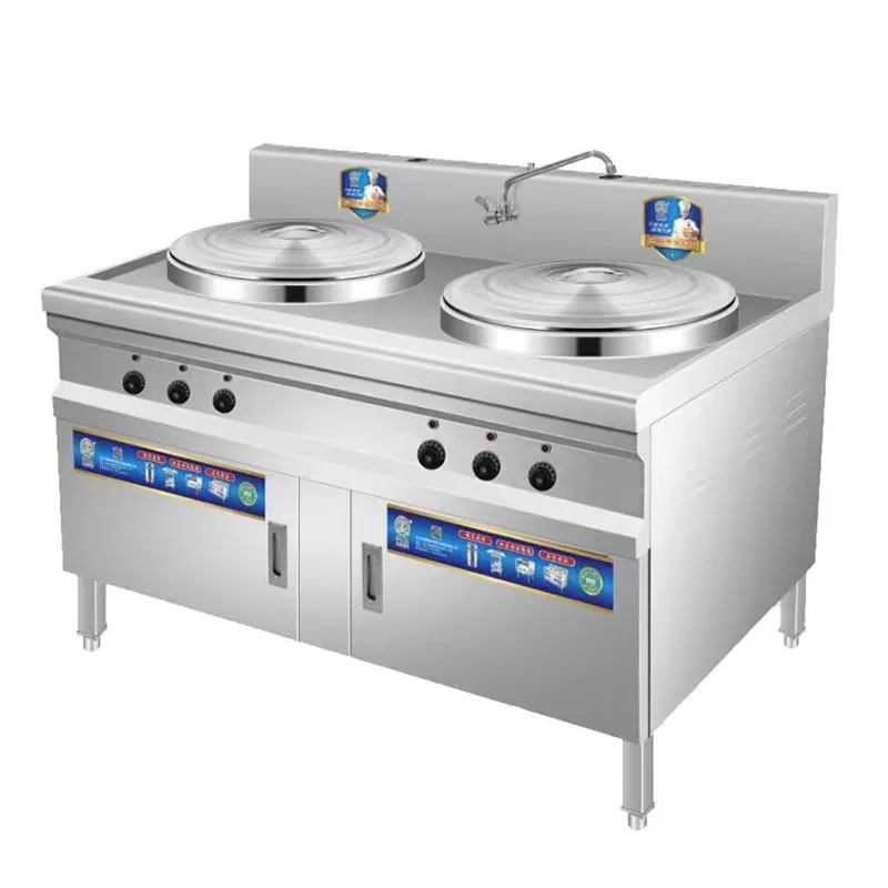 Commercial Stainless Steel Noodle Cooker Double Buckets Counter Top Electric Noodle Boiler Equipment
