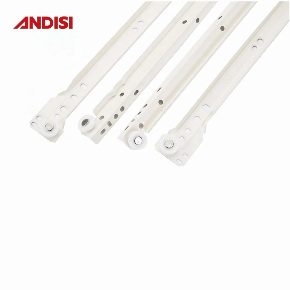 ANDISI Factory drawer slide rollers and wheels for drawer using White Powder Coated Nylon fgv drawer slide