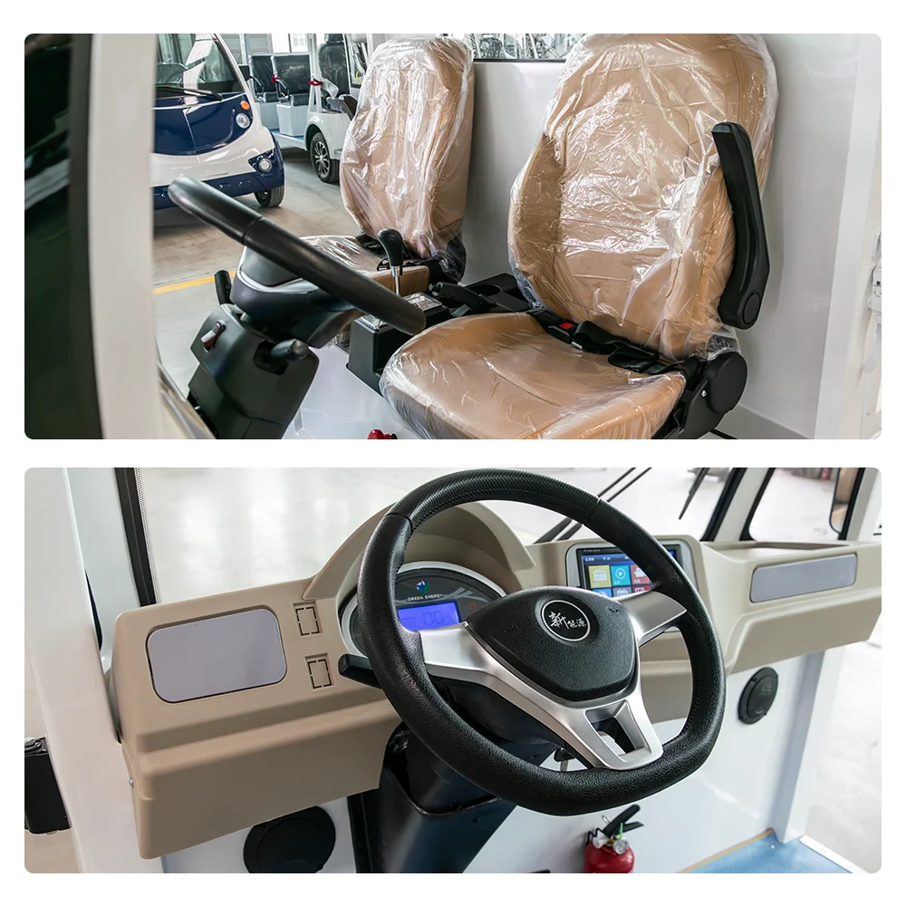 Shandong 14 Seat Enclosed Luxury Four Wheeler Mini Tourist Bus Sightseeing Car