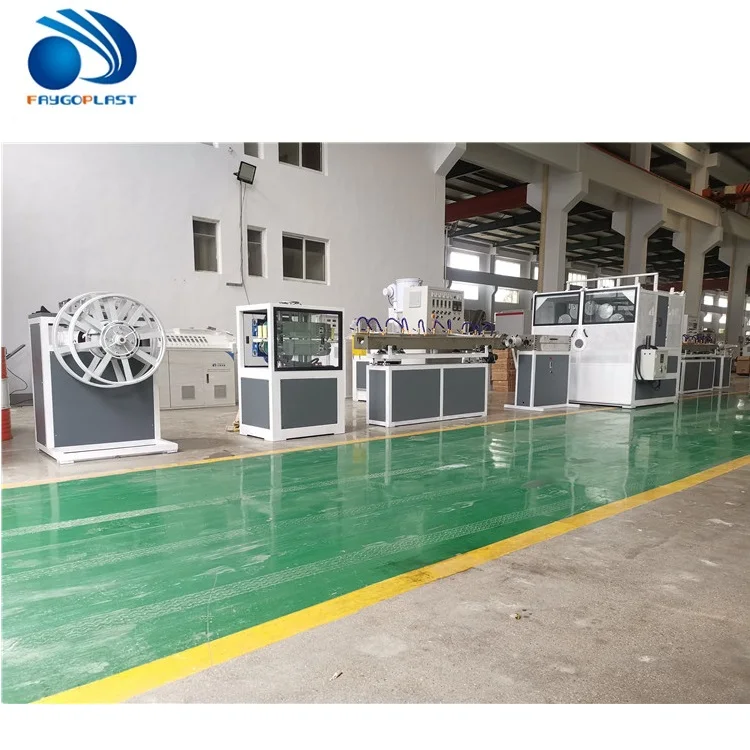 FAYGO UNION wire braided cotton mesh roll hose pipe extrusion production line