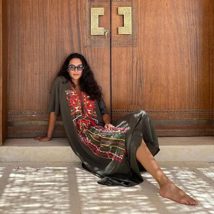 Вискозное Пляжное Платье макси с принтом кафтаны оптовая продажа Индия Дубай Monki блузка