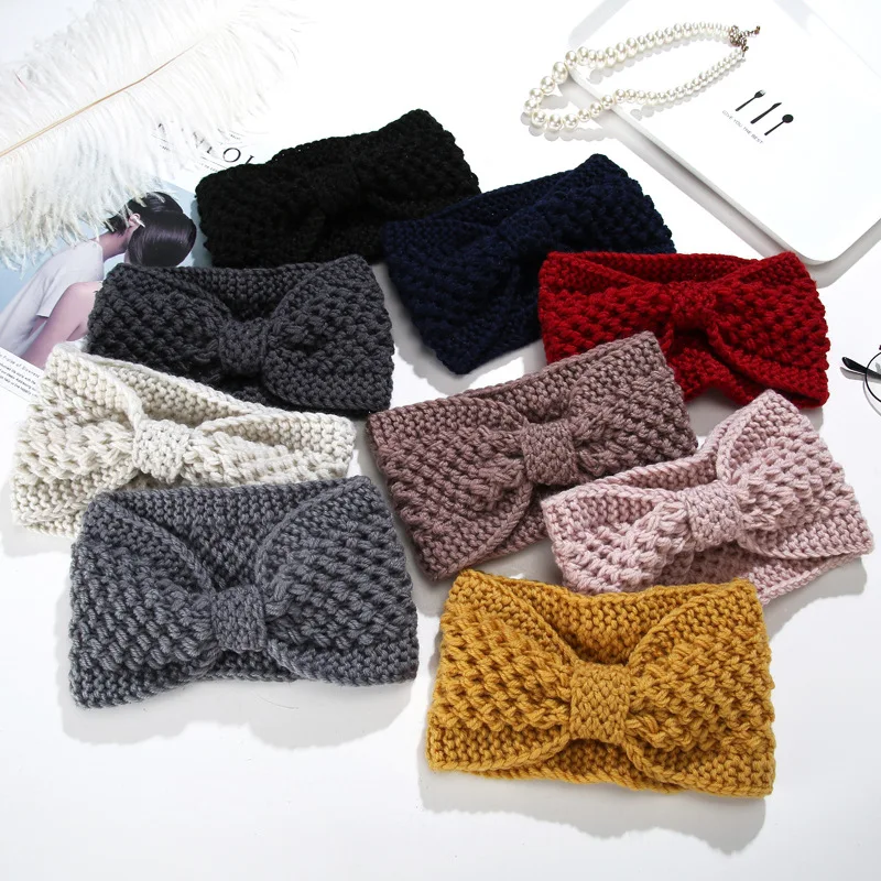 Latest Design Winter Warmer Ear Knitted Headband Turban For Lady Women Elegant Hair Band Accessories