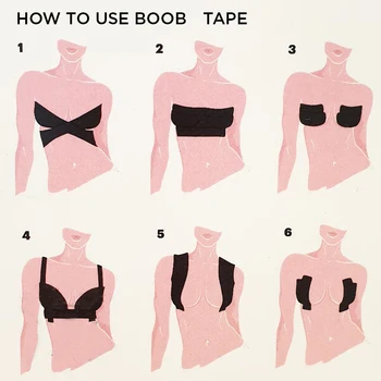 plus size brown wide booby tape bra roll wholesale instant push up adhesive breast lift boob tape