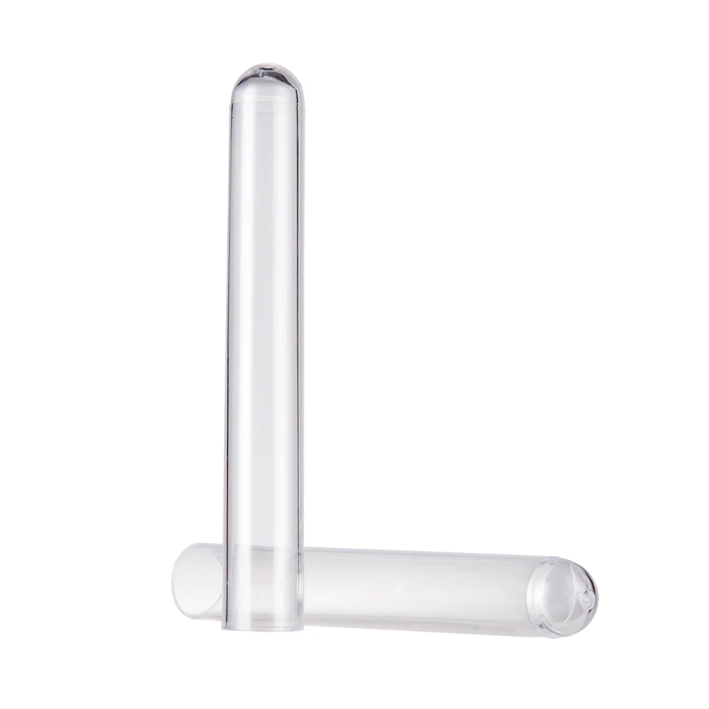 Custom lab clear long plastic 15*100mm test tube with cap
