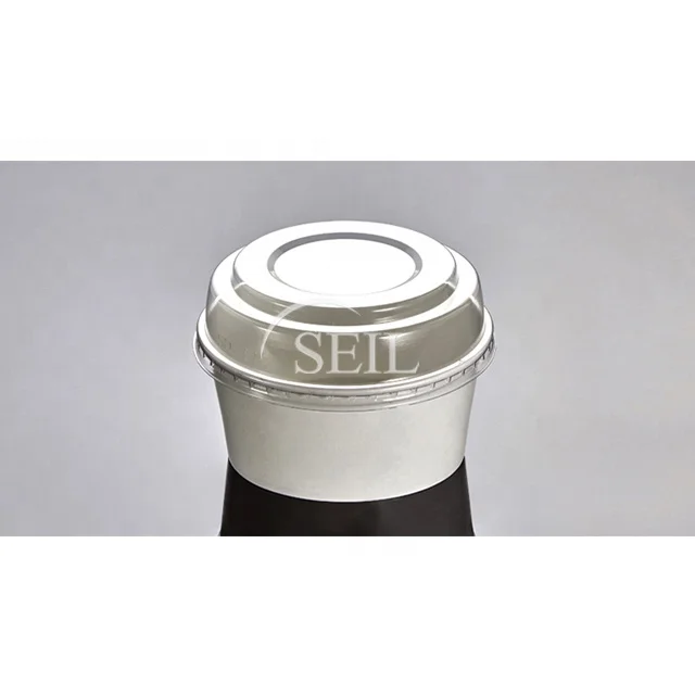 
SL-HRP-12 Disposable White Kraft Paper Bowl with Lid / High Quality Paper Bowl / Takeaway Salad Lunch Bowl 