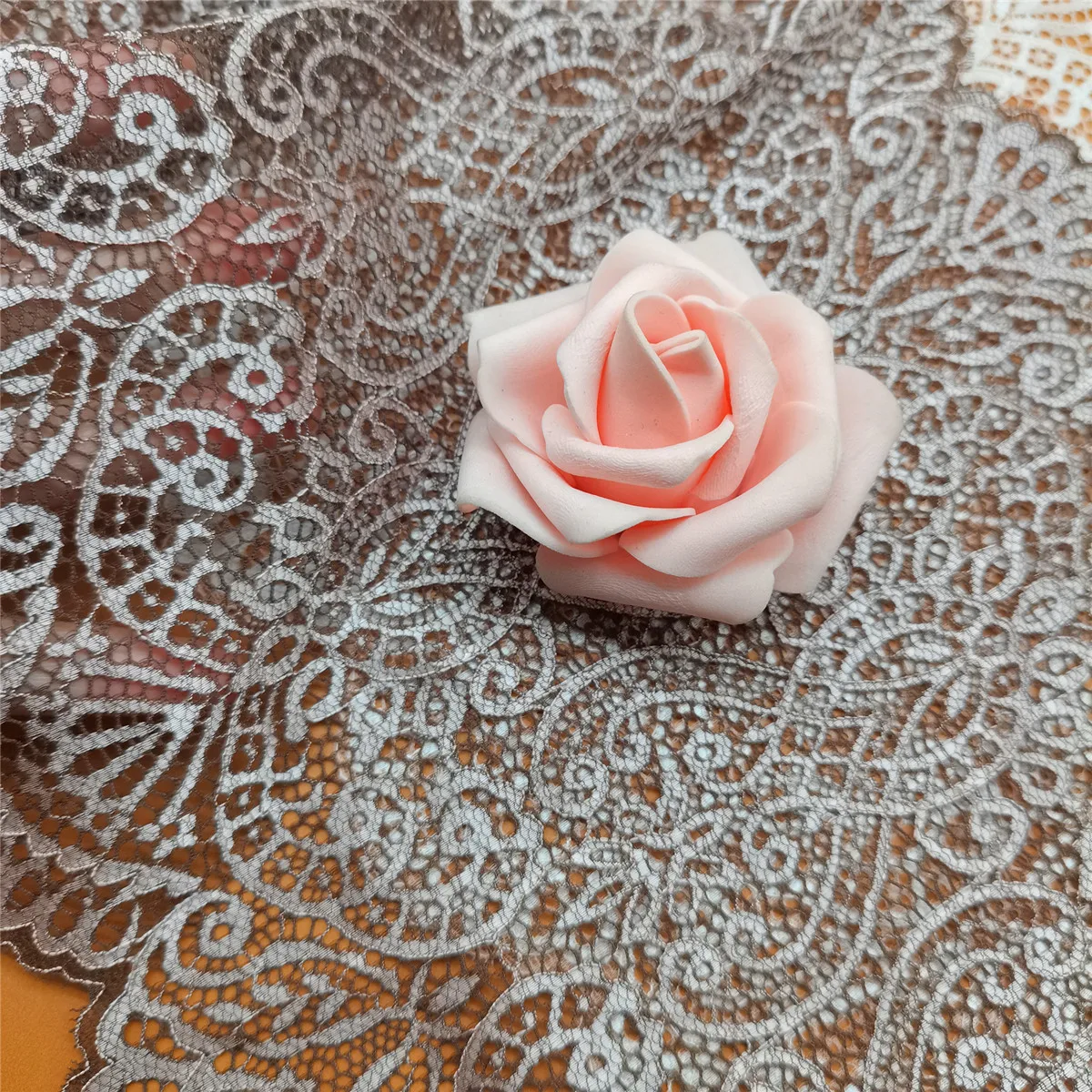 Luxury Pressed Lace Elastic Lace Trim, Nylon Spandex Lace Fabric for Women