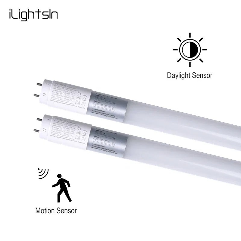 2ft 4ft 5ft T8 Led Tube 18w T8 Led Tube Light Fixture With Microwave Motion Sensor