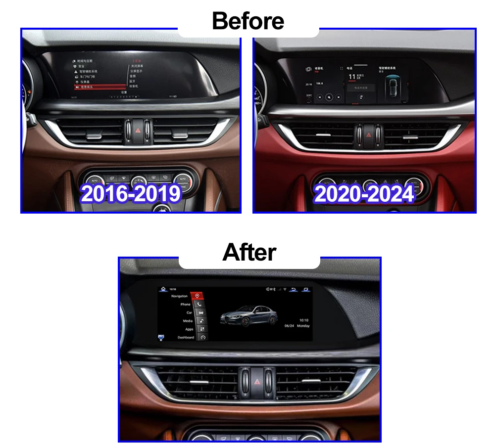 Krando 10.25 Inch Car Multimedia for Alfa Romeo Stelvio 2016-2024 Car DVD Player Support WIFI Car Stereo GPS