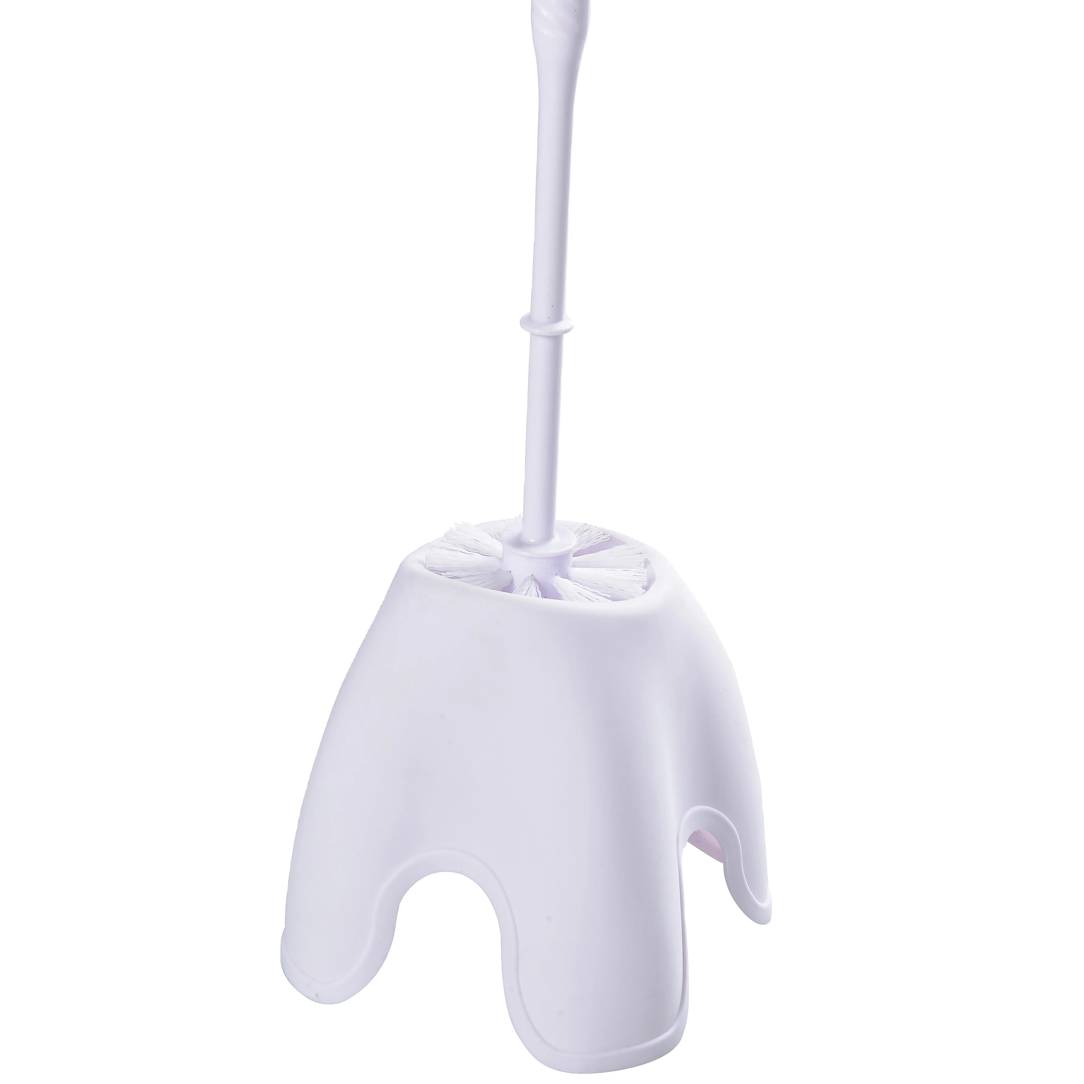 Professional Toilet Brush and Holder Set Toilet Bowl Brush Cleaner with Caddy Bathroom Stiff Bristles Toilet Scrubber Brush