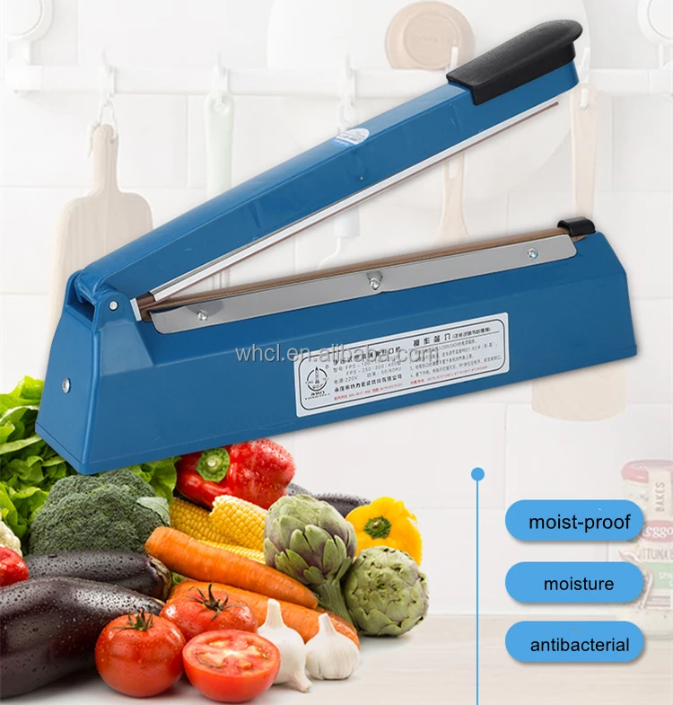 Hand Pressure Manual Kitchen Tool 300mm Impulse Heat Electric Plastic Poly Bag Sealer Sealing Machine