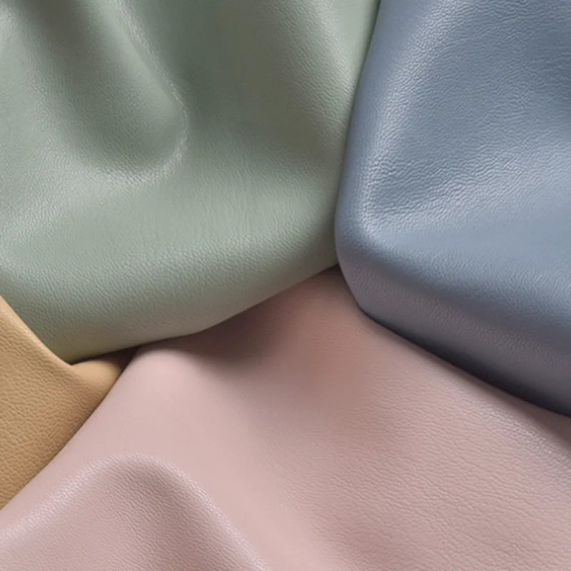 Manufacturers directly sell sheep grain semi PU synthetic leather can embroidery for bag sofa shoes soft leather