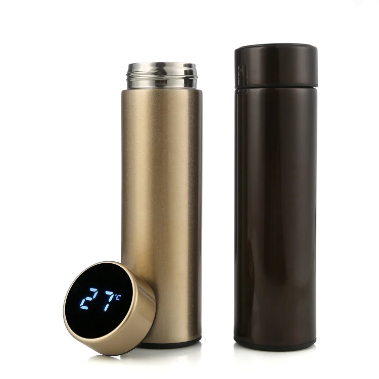 Vacuum  led touch screen thermos smart vacuum bottle temperature stainless steel cup, temperature display thermos bottle