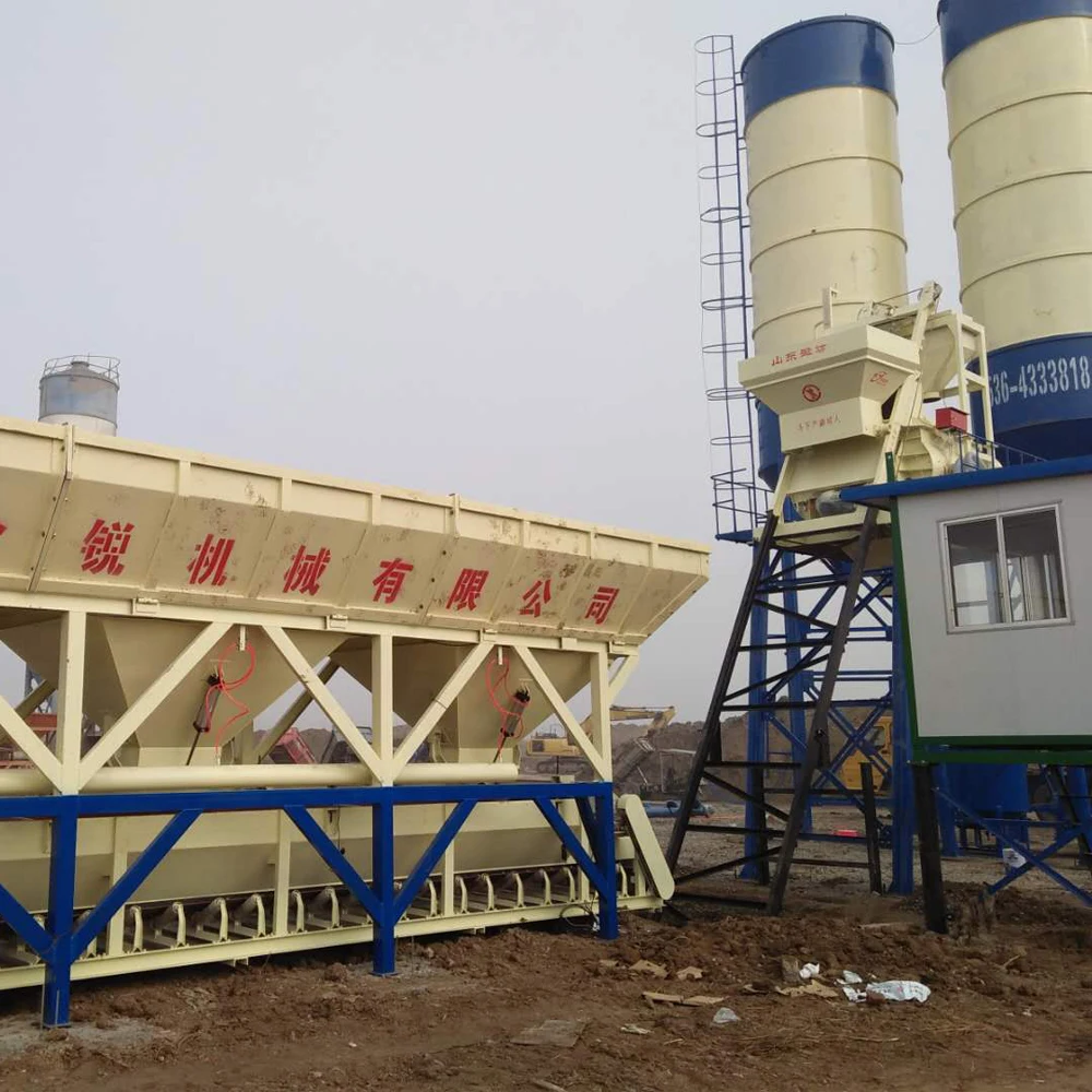 Professional construction concrete mechanical concrete mixing plant 25-75m3h