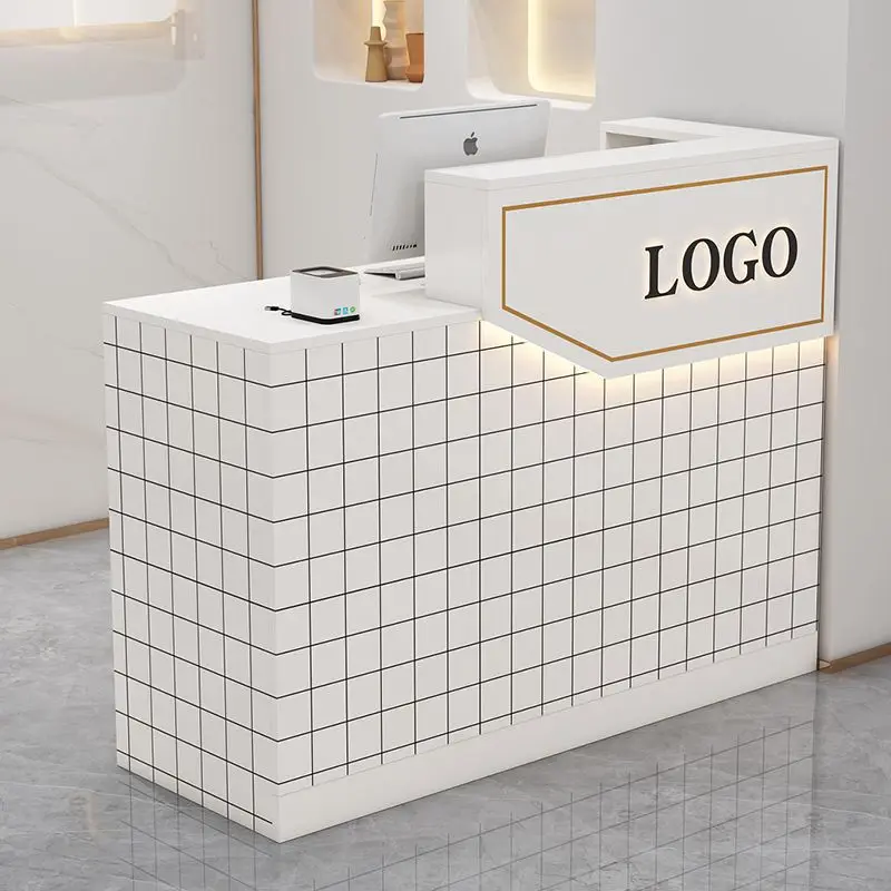 Парикмахерская стойка регистрации минималистичный мебель деревянная салон красоты