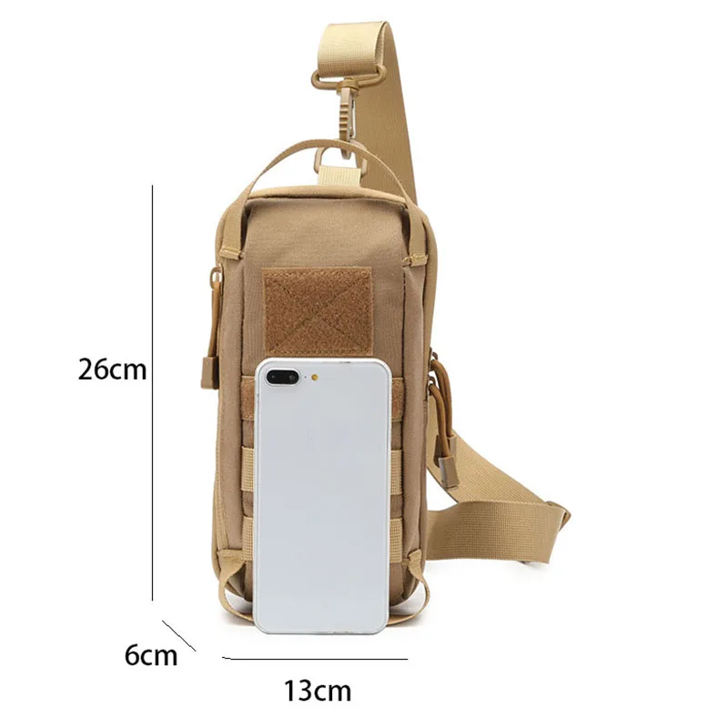 Outdoor Running Mobile Phone Bag Waterproof Wear-resistant Crossbody Bag Bual-purpose Chest Belt Shoulder Bag