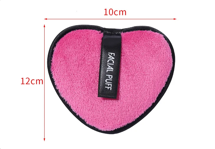 Reusable Makeup Remover Pads  heart shape  Makeup Remover Pads - Microfiber Makeup Remover Wipes