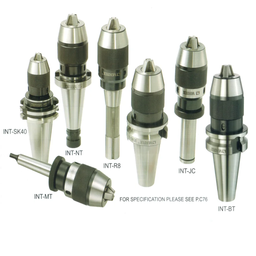 VERTEX Integrated Keyless Drill Chucks with Morse taper INT-8-MT2