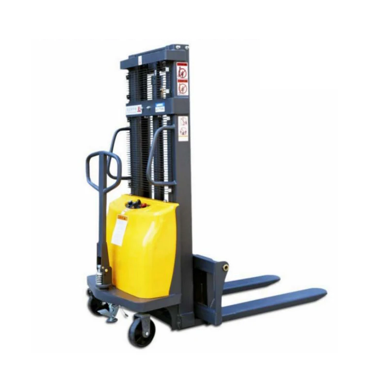 Hot selling hydraulic manual stacker electric 5000mm 1.5ton walkie semi electric portable stacker