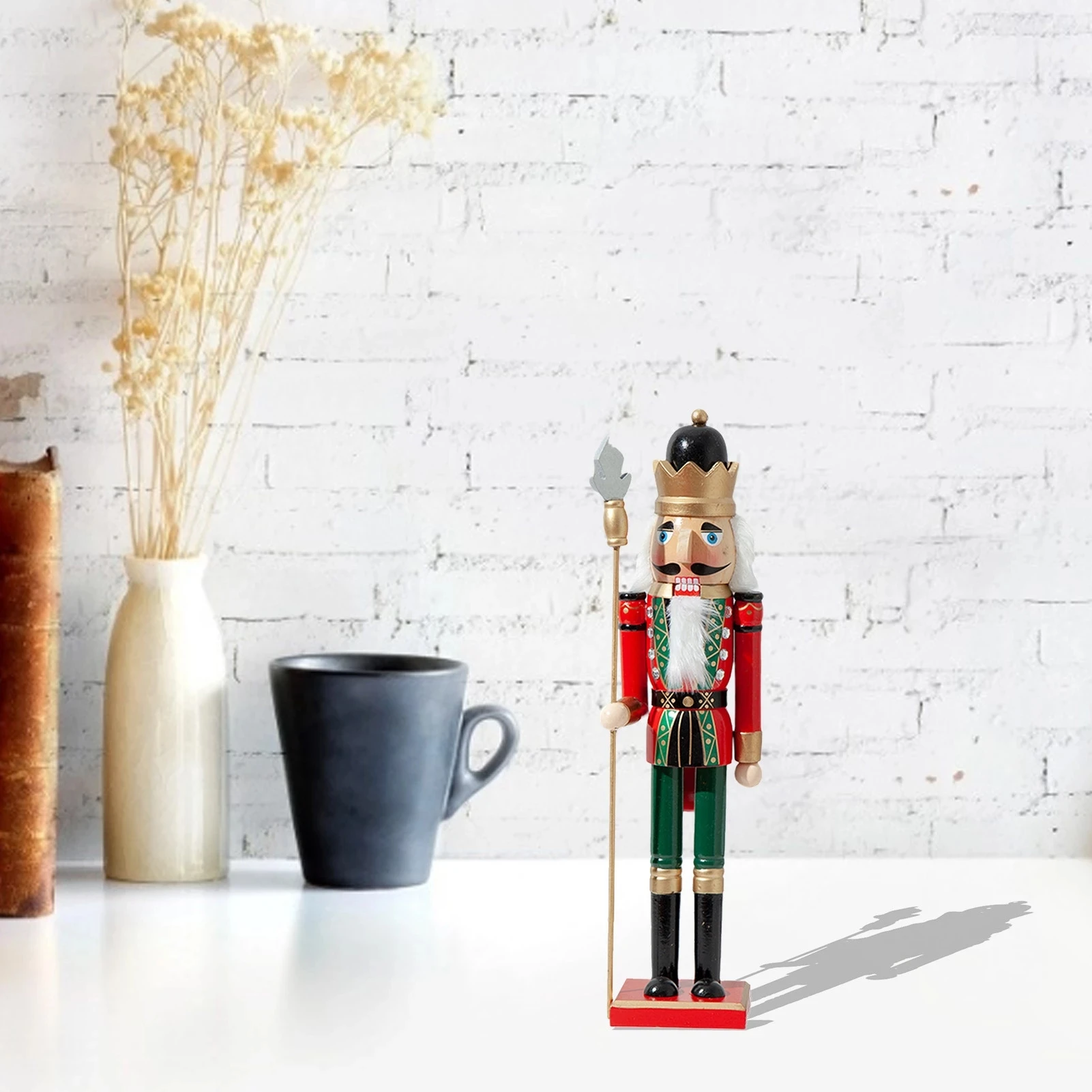 Handcraft Wooden Nutcracker Puppet Doll Soldier Figurines For Room Decoration Christmas Kid Gift