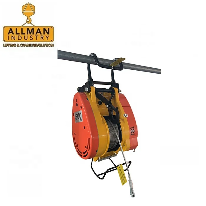 Портативный Тип легкий вес 230 кг мини электрический Канатный подъемник с крюком