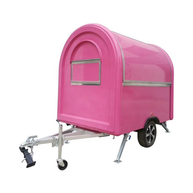 7,5 футов розовая тележка для фаст-фуда/Трейлер для барбекю на продажу