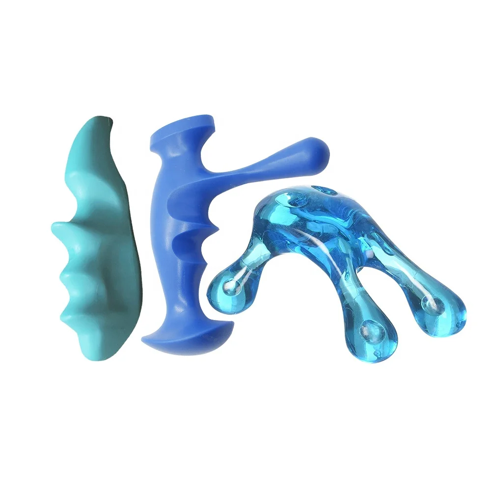 Deep Tissue Handheld Palm Urchin Full Body Massage Tool Hand Held 4-Legged Massage Knobs for Gentle Point Self Massage