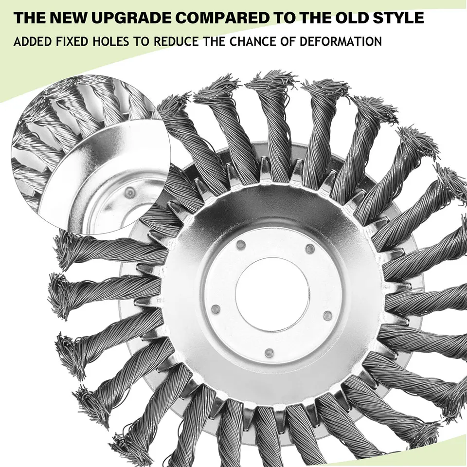 Grass Trimmer Head Steel Wheel Garden Weed Brush Brushcutter Trimmer 6 Inch 8 inch Weed Brush For Garden Lawn Mover Power Tool