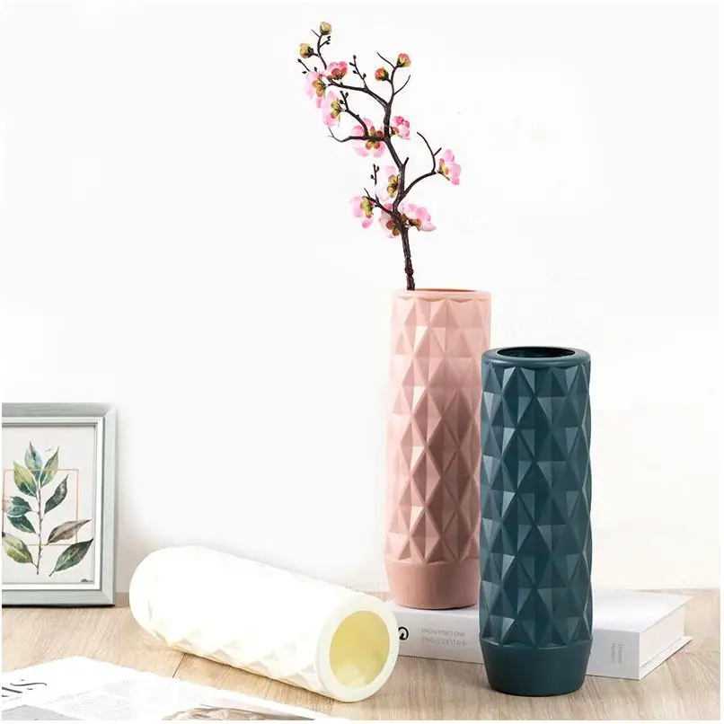 Flower Vase Home Decor Mold De Modern Mini Wedding Porcelain Small White For Centerpieces Wedding Plastic Fake Flowers With Vase