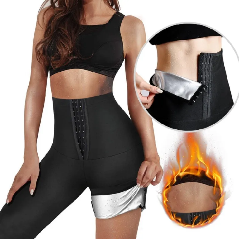 
Breathable Hooks Waist Trainer Corset High Waist Yoga Pants Gym Leggings With Waist Cincher 