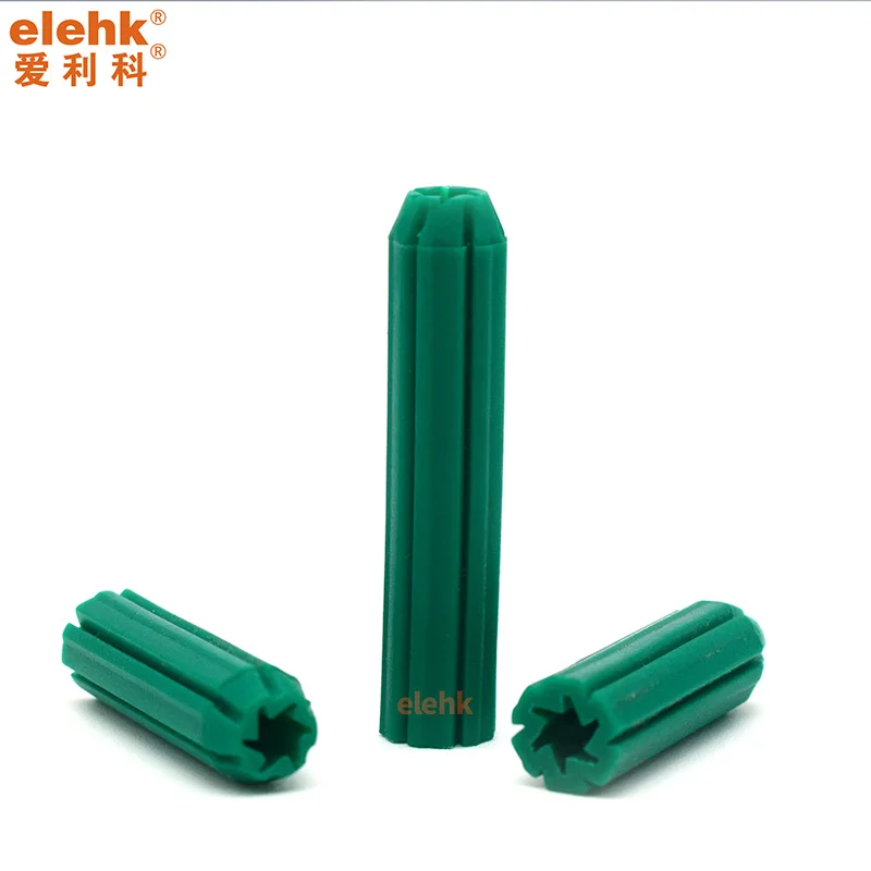 ELEHK Plastic wall anchor plug 8x Wall Plugs 25Pcs Suits 10-12 Gauge Screws Green 7mmx 25 35 50mm Wall Plugs Green 7 x 50mm