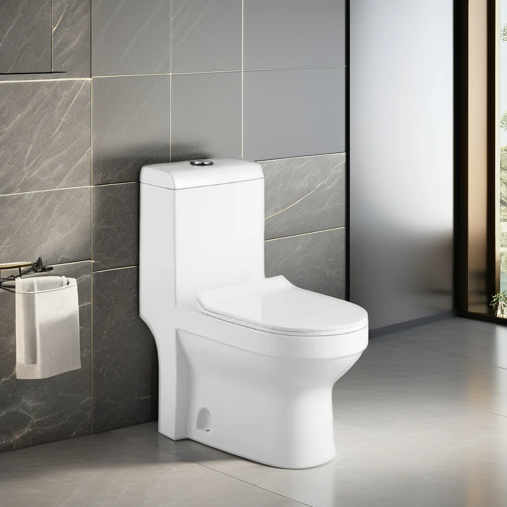 White Color Wc Bathroom Sanitary Ware Washdown One Piece Ceramics Toilet