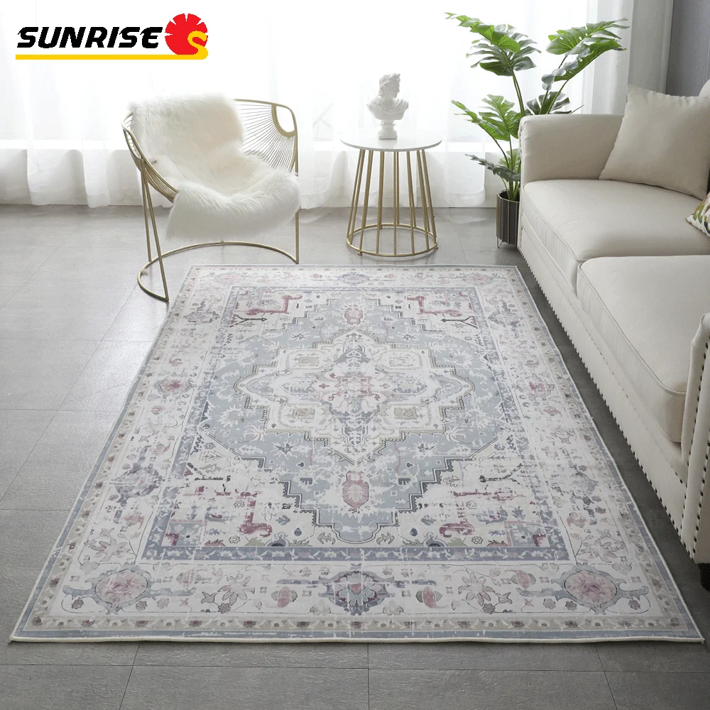 Living Room Carpet Polyester Printed Carpet 3D Rug Persian Design Large Size Indoor Carpet