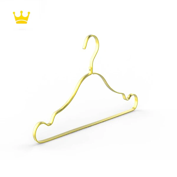 custom hangers luxury gold metal short garment clothes hangers wholesale