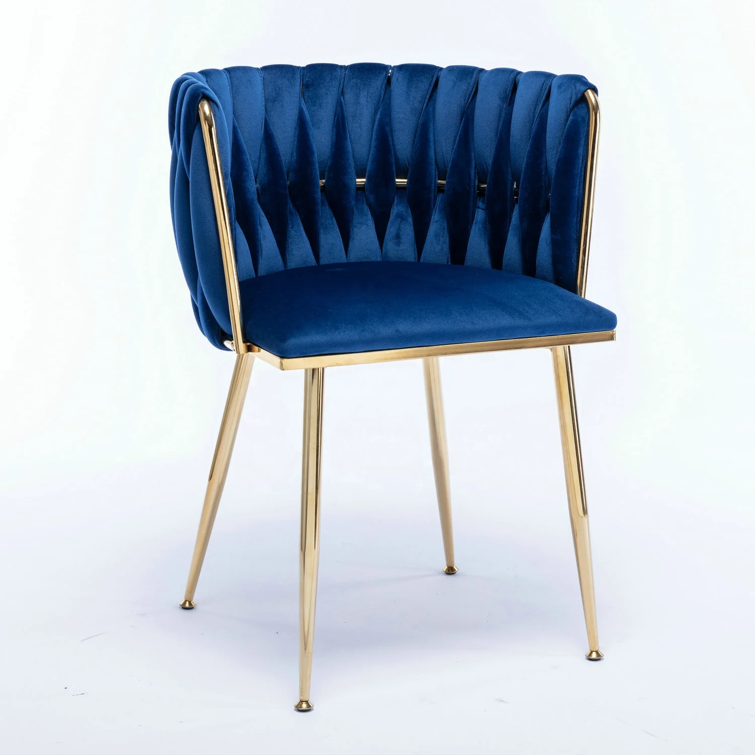 2024 Modern Luxury Velvet  Nordic Dining Table Room Cafe Chairs for Dining Table Modern Luxury  with Gold Chrome metal legs