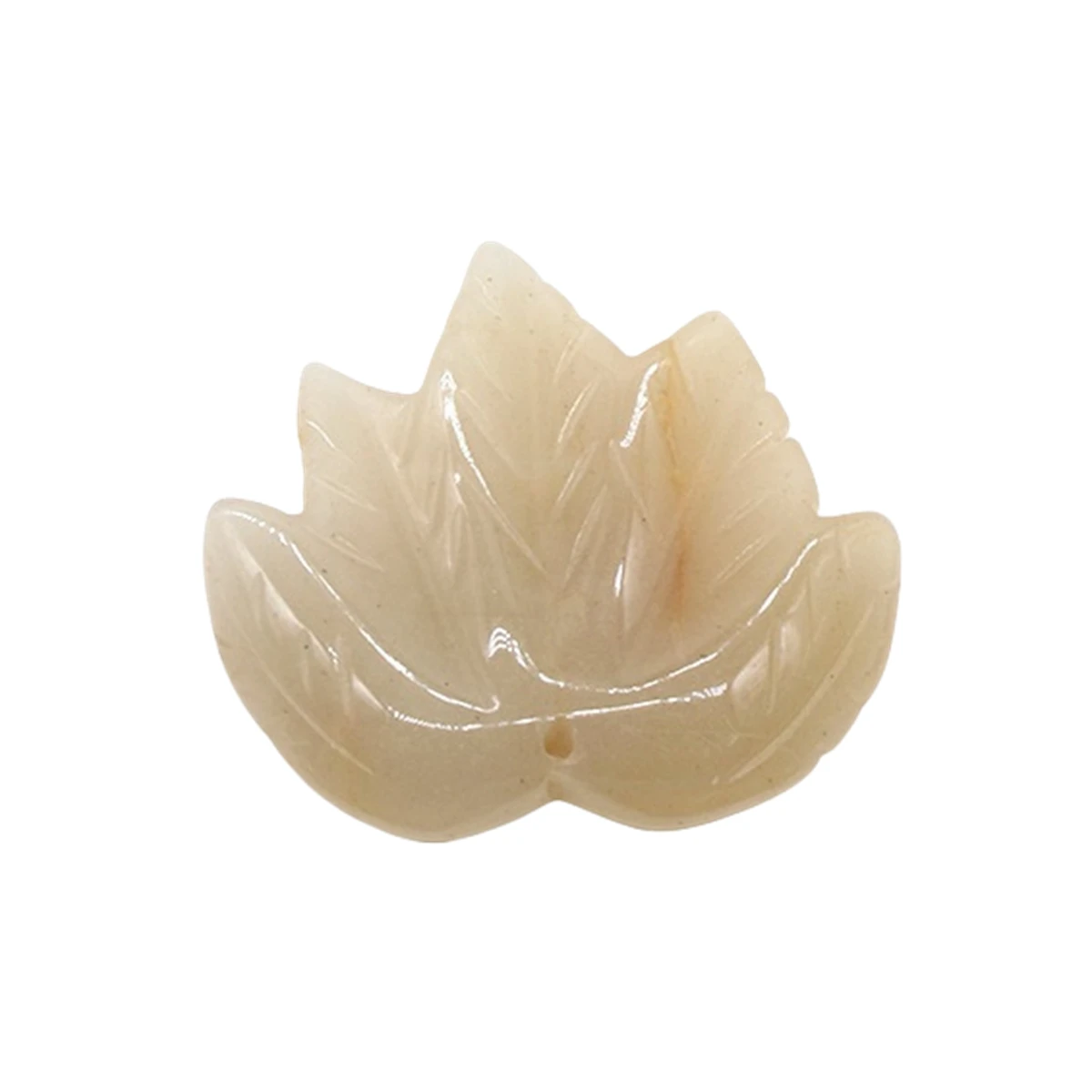 High Quality Syn.Cherry Quartz Charm 50MM Large Maple Leaves Pendant Healing Natural Carved Stone for DIY Jewellery Making