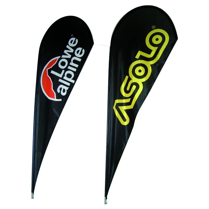 Factory price Promotional Advertising Custom Print Flagpole Feather Flag Flying Beach Flag Banner Teardrop Flags Beachflag