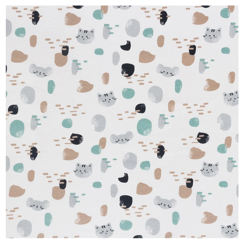 100% хлопчатобумажная ткань с принтом для детей на заказ оптовая