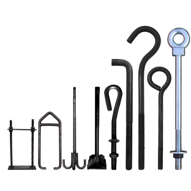 Заводские Индивидуальные OEM Доступные фундаментные болты 7/л Тип/проушины Q235 углеродистая сталь J болт