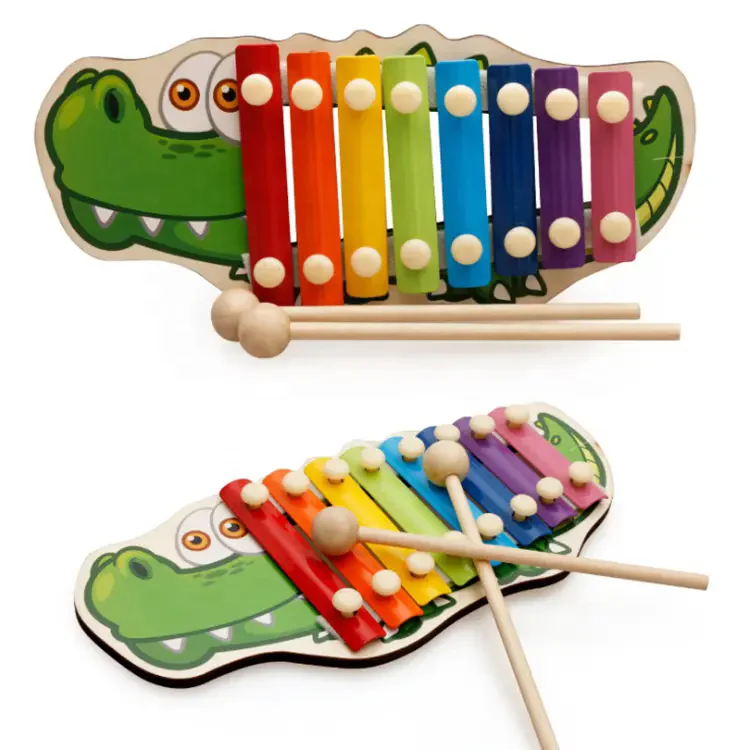 YUWEI Intelligence Wooden Kids Toy Music Enlightenment Toy Cartoon Hand Knocking On The Piano Octave Xylophone