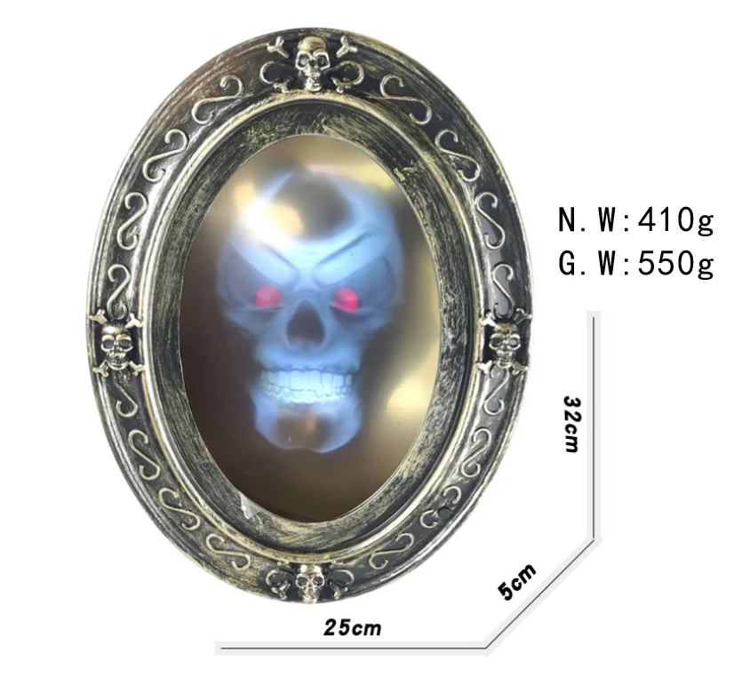 halloween party decoration one-eyed doorbell Activated Creepy Sound-Luminous  with Creepy Portrait Stage mirror