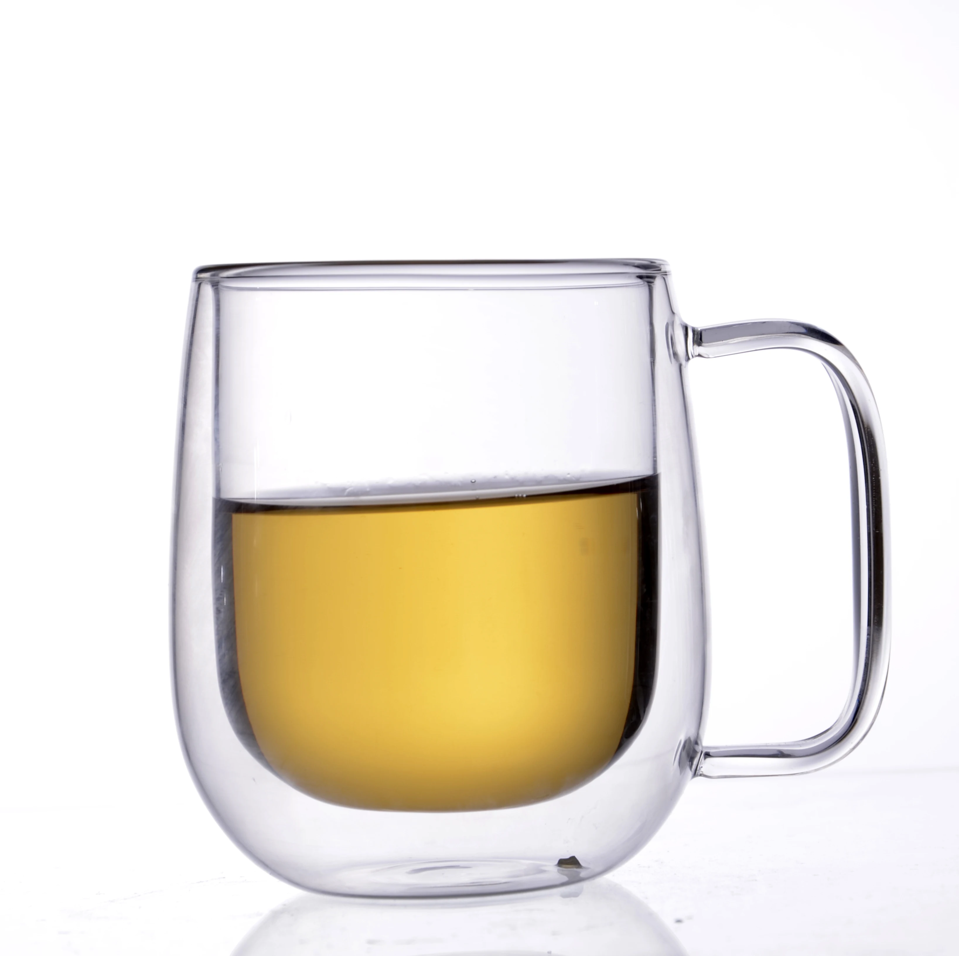 Горячая Распродажа, ручная работа, боросиликатная стеклянная чашка для кофе и чая с двойными стенками и ручкой