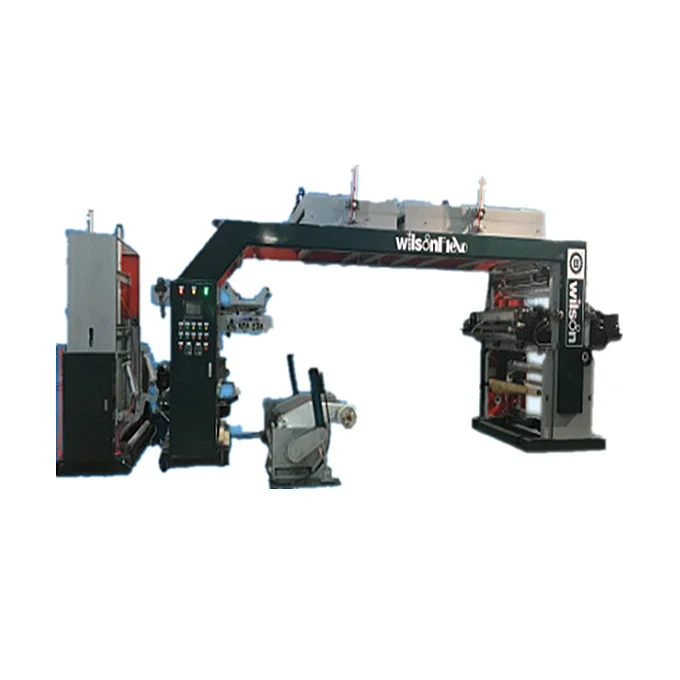 Plastic packaging bag ink pattern flex printing machine