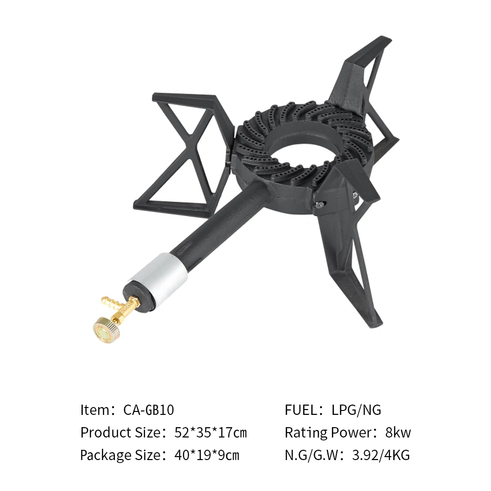 Portable Cast Iron Gas Stove Butane Camping Stove Manufacture