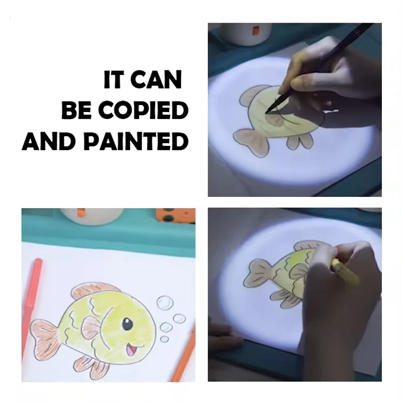 2 IN 1 Multifunctional Music Smart Drawing Projector Table Projection Painting Educational Toys for Kids