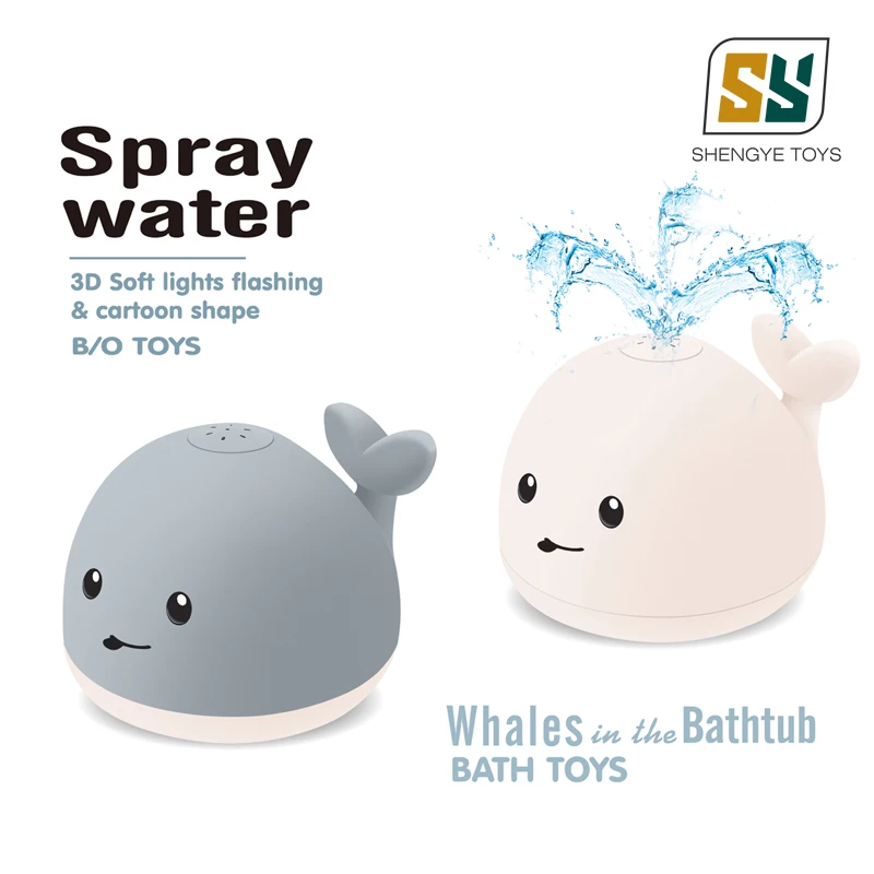 
Bath Toys Light Up Water Spraying Whale Squirt Bathtub Shower Pool Bathroom Toy 