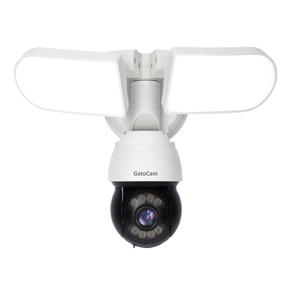 CCTV Security Outdoor IP WIFI Security Floodlight Camera OEM Cloud 360 Degree Waterproof IP66 1080P Flood WIFI lights PTZ Camera