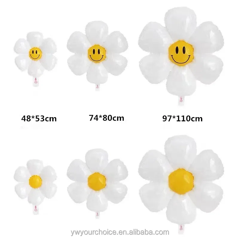 INS/Дейзи цветок воздушный шарик из фольги в форме для лета и весны Декорации вечеринок яйцо шесть лепестками Огромный Воздушный шар майлара детского дня рождения
