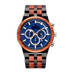 Новые водонепроницаемые деревянные кварцевые мужские часы